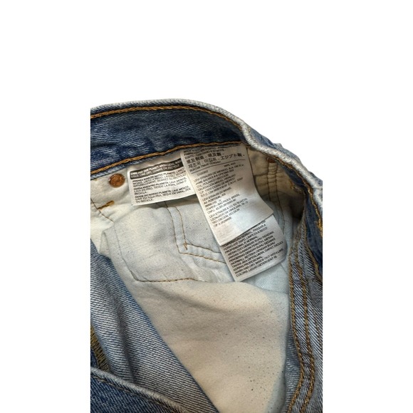 Levi's 501 Mens Jeans Button Fly Blue Work Straight Leg W36 L34 Actual W35 x L32 - Picture 4 of 9